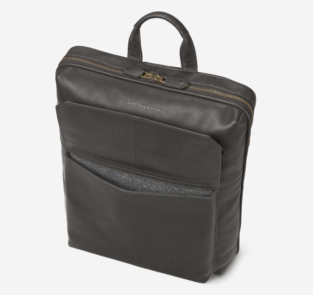 Johnston & Murphy Rhodes Commuter Backpack Black Full Grain