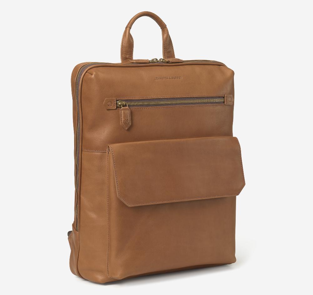 johnston & murphy Rhodes Commuter Backpack Tan Full Grain