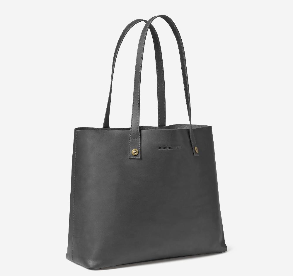 johnston & murphy Rhodes Leather Tote Black Full Grain