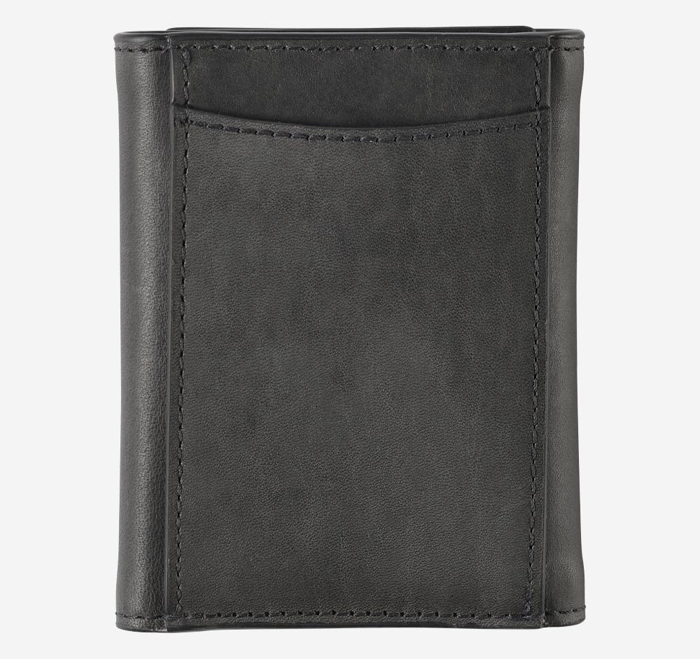 Johnston & Murphy Rhodes Trifold Wallet Black Full Grain