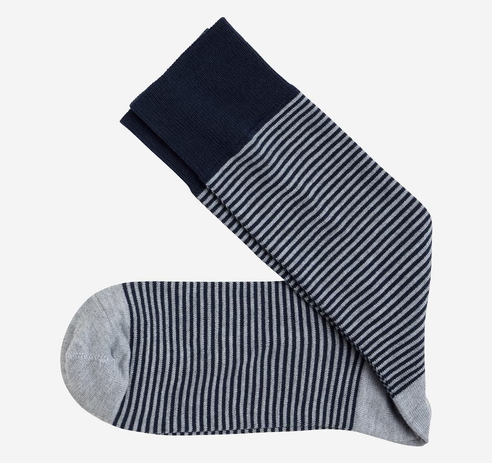 johnston & murphy Striped Dress Socks Gray Heathered Micro Stripe