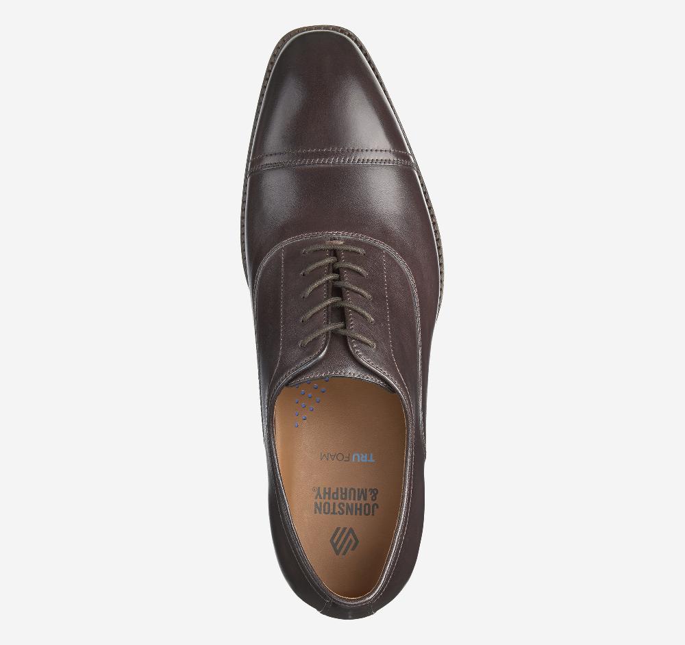 Johnston & Murphy Sullivan Cap Toe Espresso Italian Calfskin