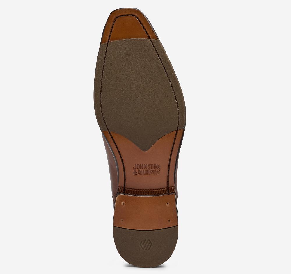 Johnston & Murphy Sullivan Cap Toe Tan Italian Calfskin