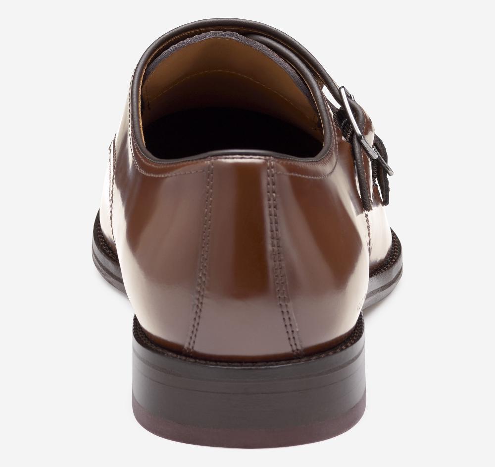 Johnston & Murphy Sullivan Double-Buckle Cap Toe Brown Italian Calfskin