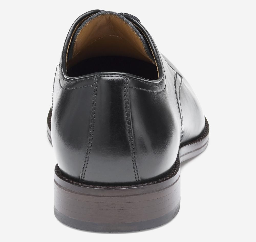Johnston & Murphy Sullivan Plain Toe Black Italian Calfskin