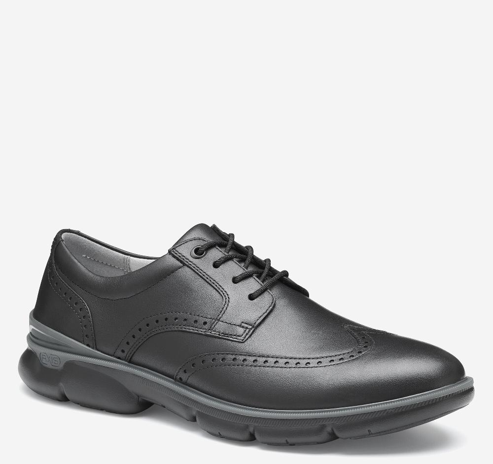 johnston & murphy Tanner Wingtip Black Waterproof Full Grain