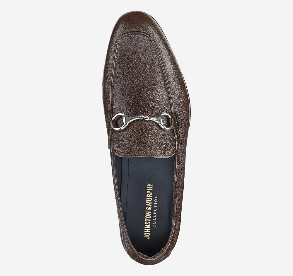 Johnston & Murphy Taylor Bit Loafer Brown Italian Calfskin