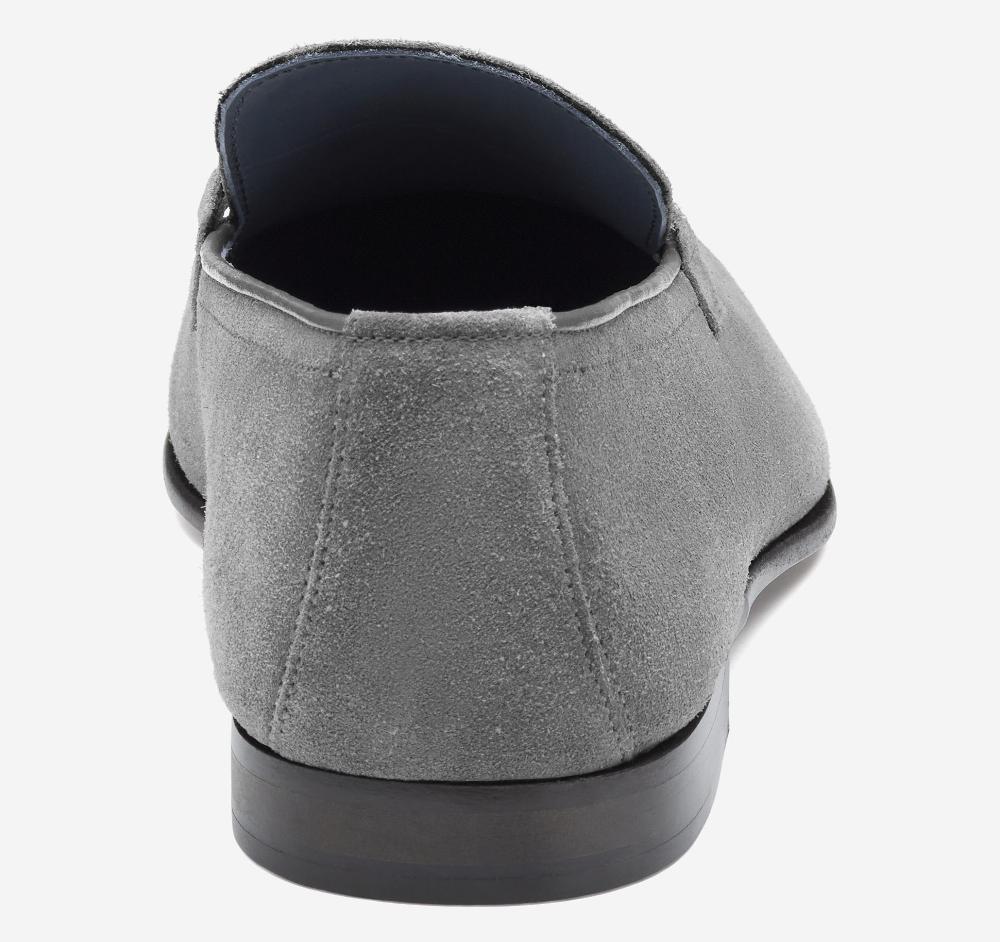 Johnston & Murphy Taylor Bit Loafer Gray Italian Suede