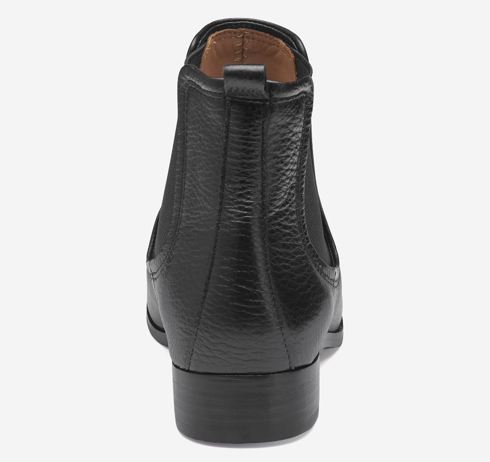 Johnston & Murphy Tinsley Chelsea Bootie Black Calfskin