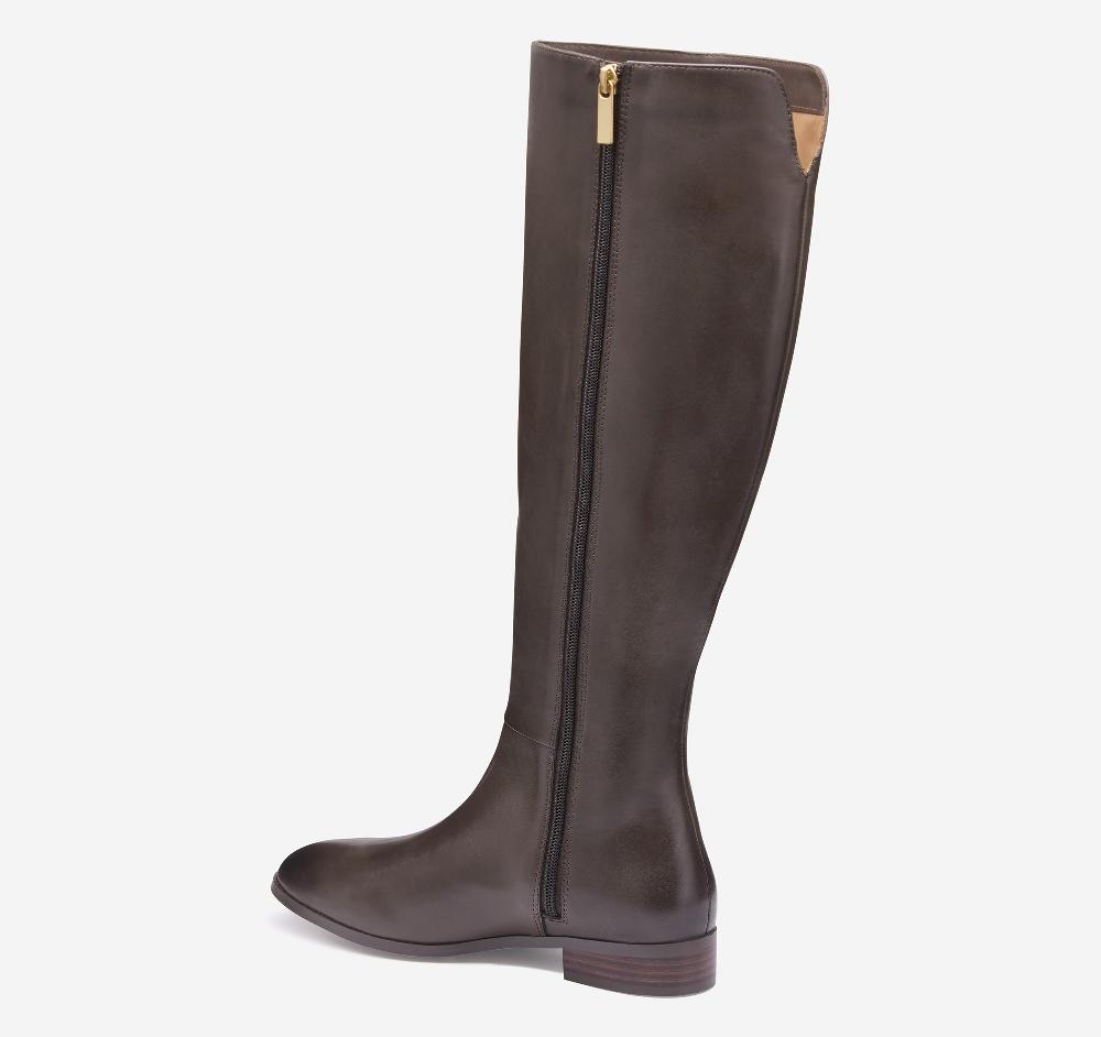 Johnston & Murphy Tinsley Riding Boot Dark Brown Calfskin