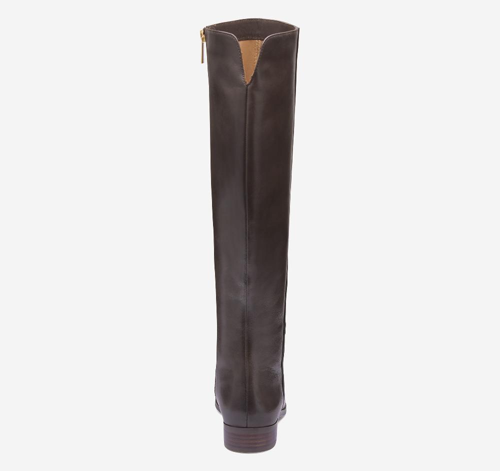 Johnston & Murphy Tinsley Riding Boot Dark Brown Calfskin