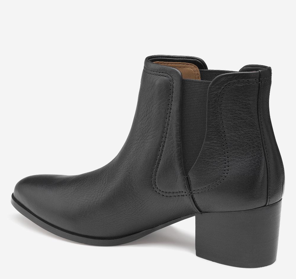 Johnston & Murphy Trista Chelsea Black Italian Calfskin