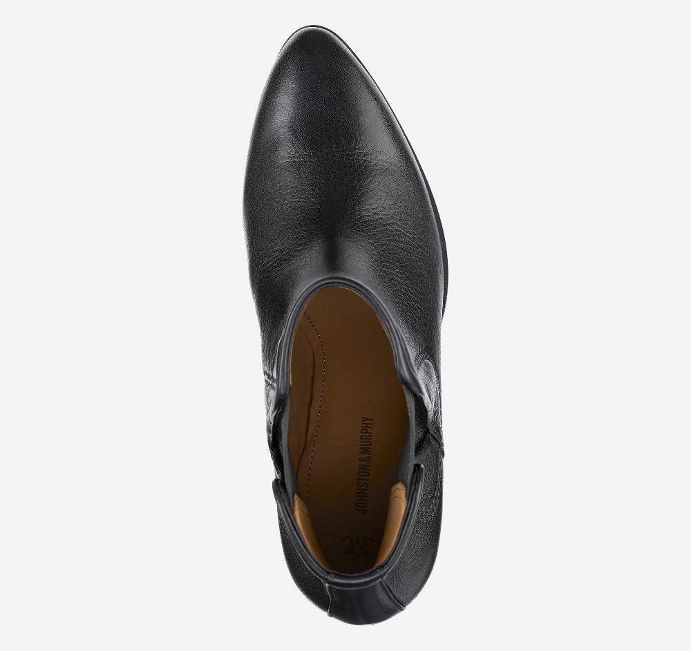 Johnston & Murphy Trista Chelsea Black Italian Calfskin