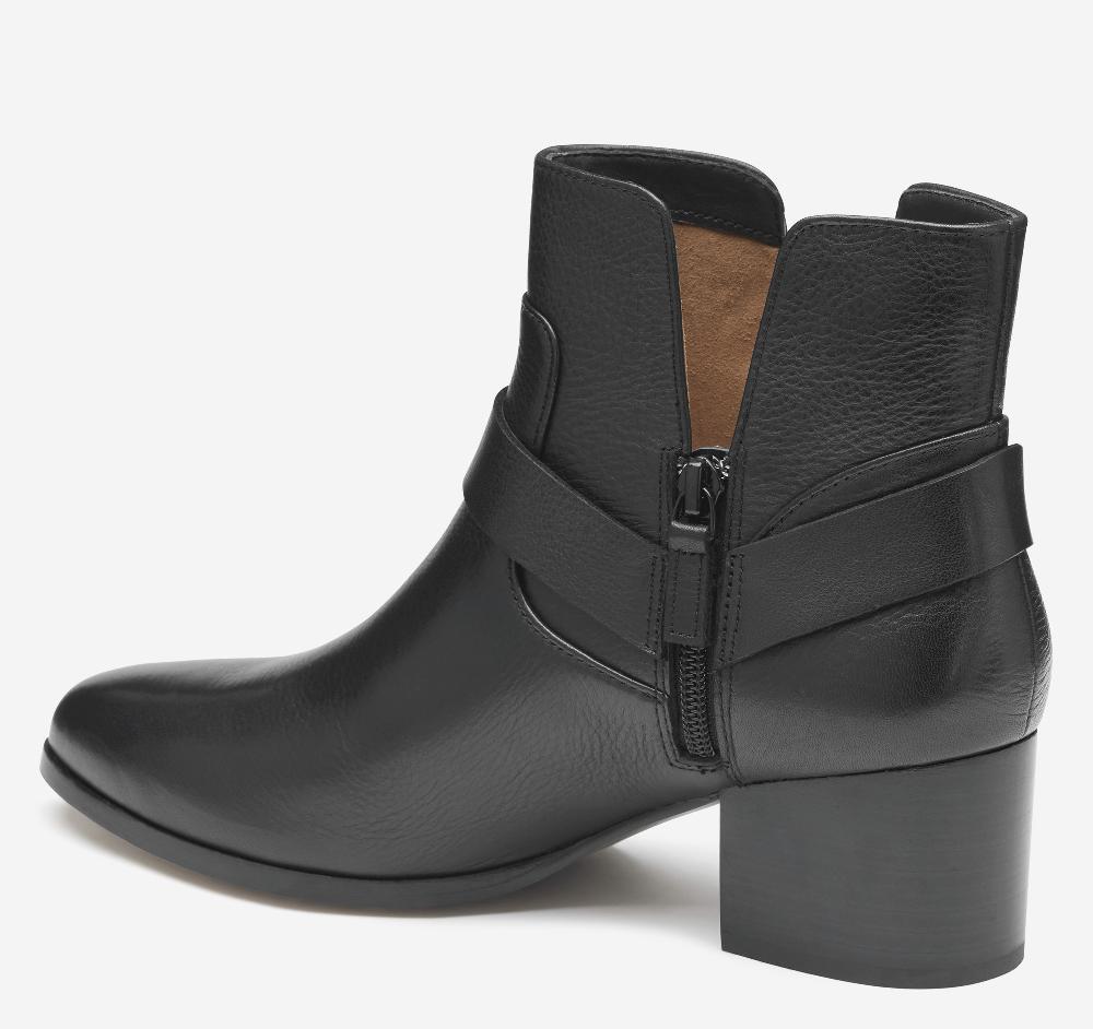 Johnston & Murphy Trista Harness Bootie Black Calfskin