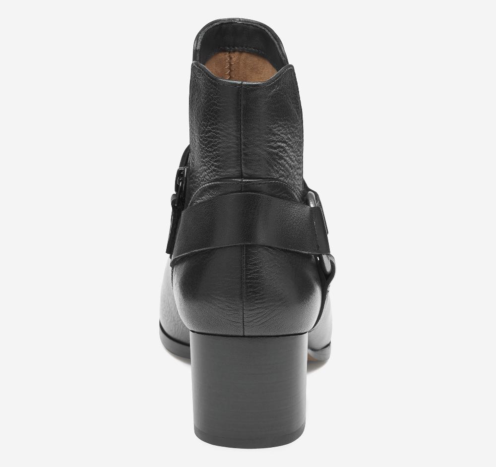 Johnston & Murphy Trista Harness Bootie Black Calfskin