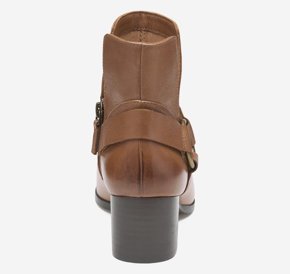 Johnston & Murphy Trista Harness Bootie Cognac Calfskin