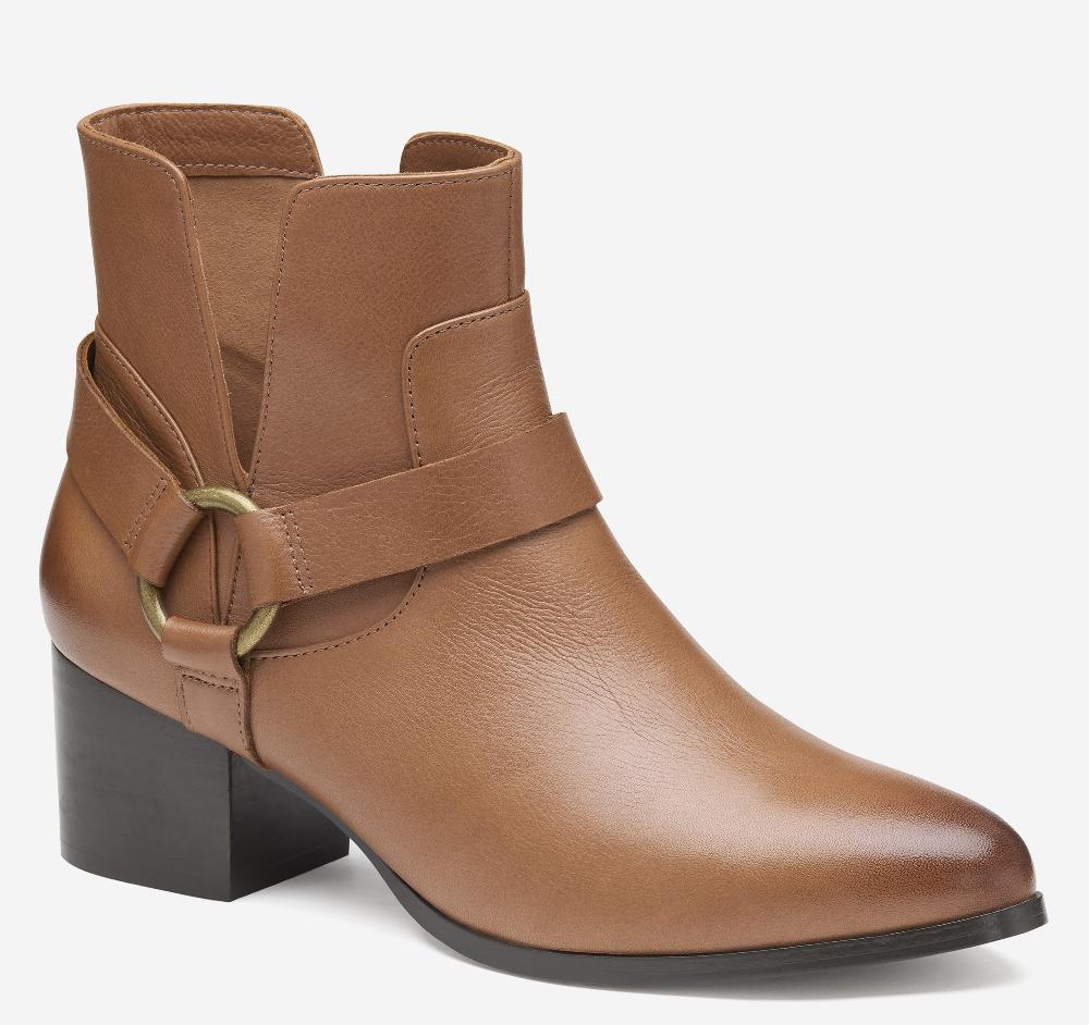 johnston & murphy Trista Harness Bootie Cognac Calfskin
