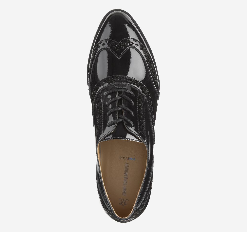 Johnston & Murphy Ulyssa Wingtip Black Patent Leather