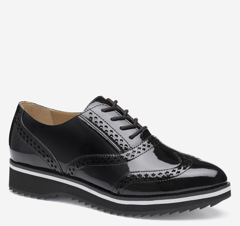 johnston & murphy Ulyssa Wingtip Black Patent Leather