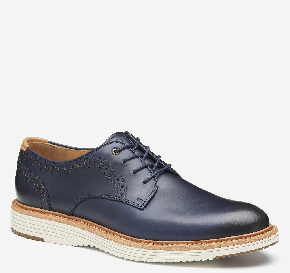 johnston & murphy Upton 175th Anniversary Plain Toe Navy Oiled American Full Grain