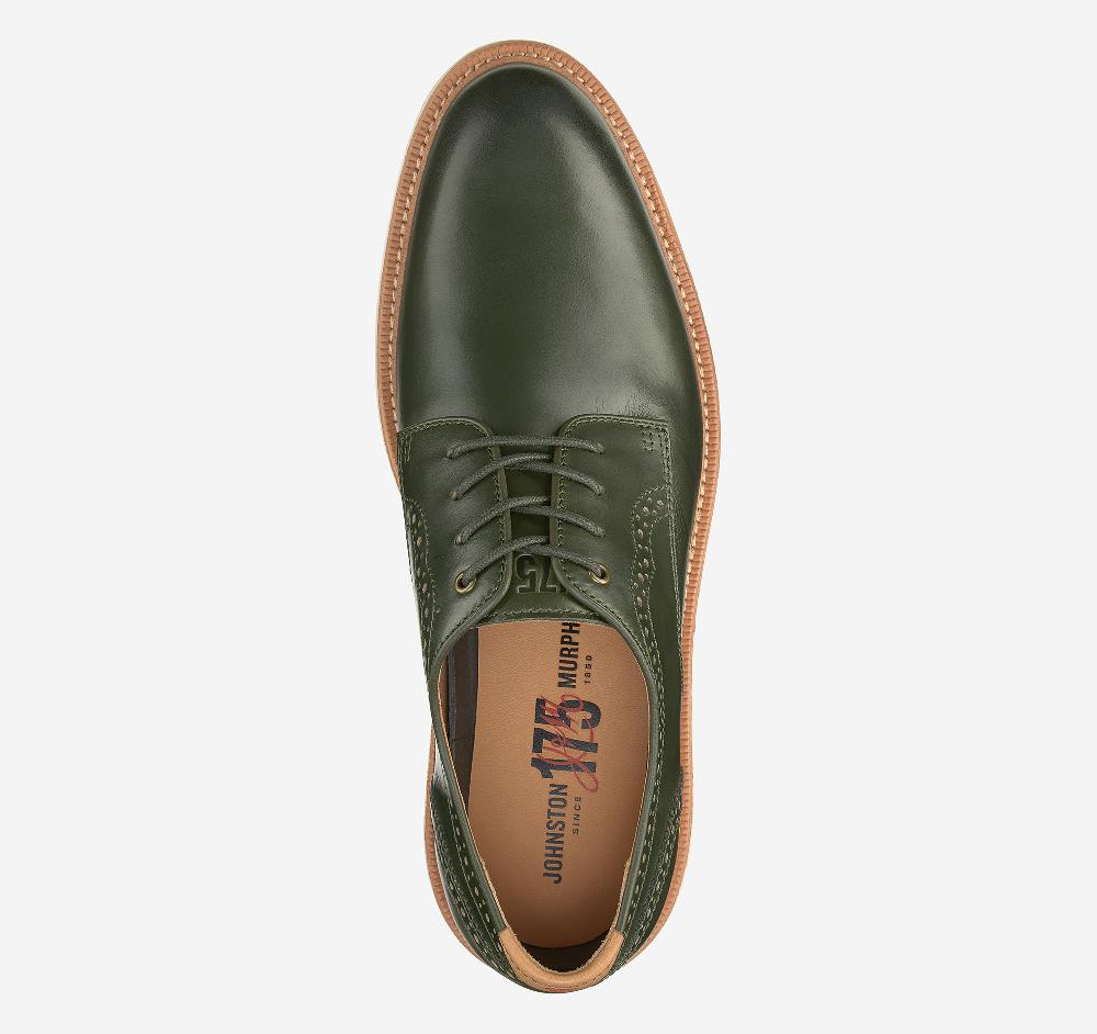 Johnston & Murphy Upton 175th Anniversary Plain Toe Olive Oiled American Full Grain Leather