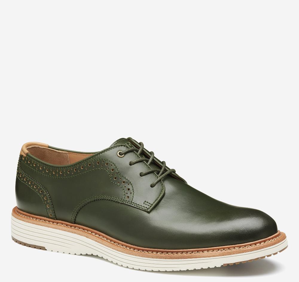johnston & murphy Upton 175th Anniversary Plain Toe Olive Oiled American Full Grain Leather