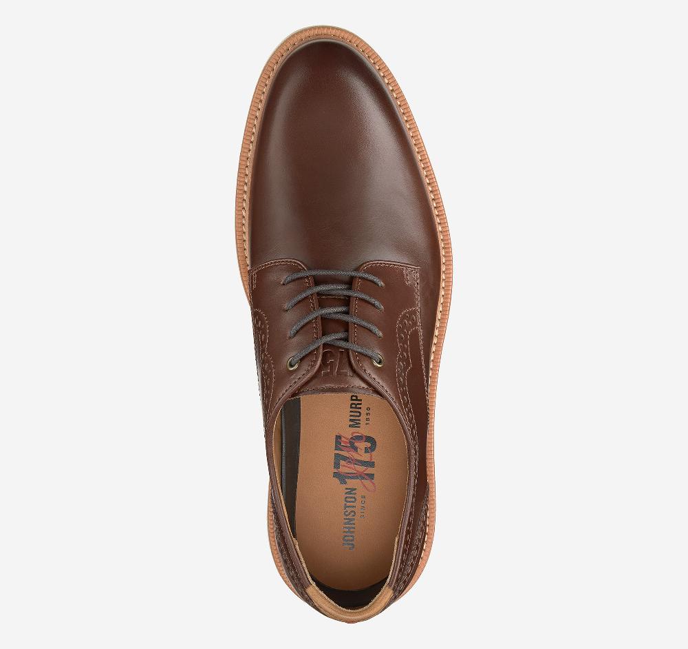 Johnston & Murphy Upton 175th Anniversary Plain Toe Tan Oiled American Full Grain