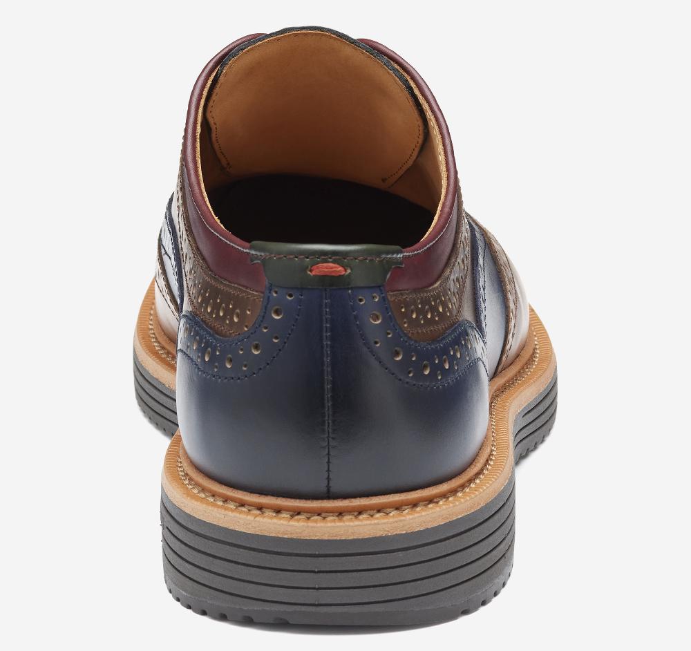 Johnston & Murphy Upton 175th Anniversary Wingtip Tan/Navy/Multi Oiled American Full Grain