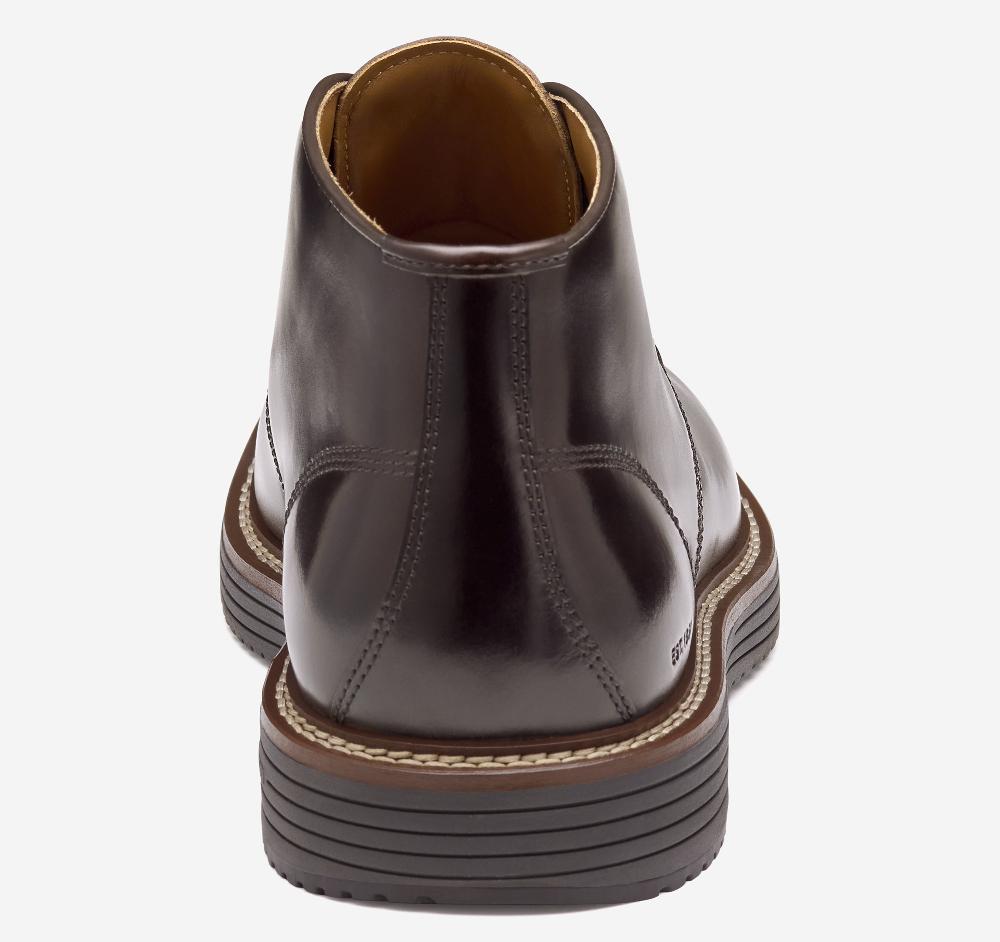 Johnston & Murphy Upton Chukka Mahogany Full Grain Leather