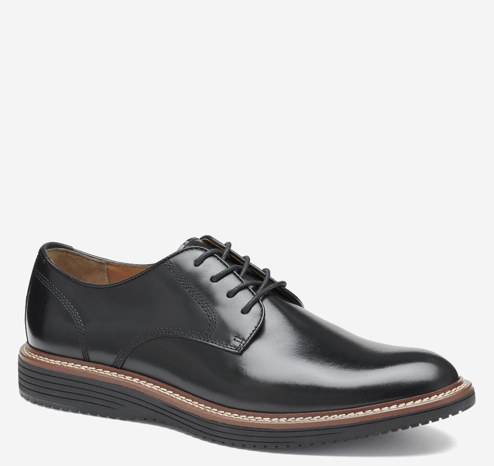 johnston & murphy Upton Dress Plain Toe Black Full Grain