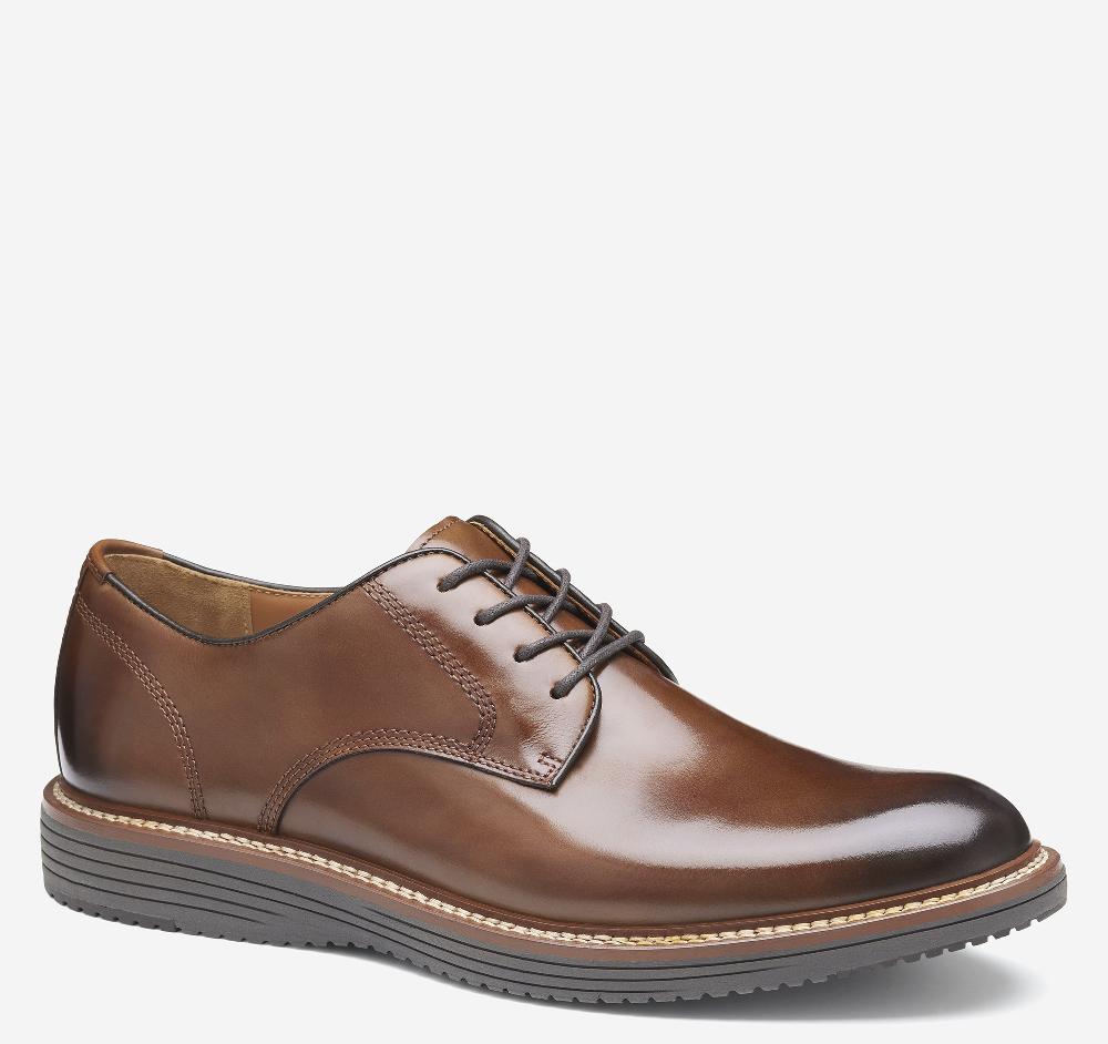 johnston & murphy Upton Dress Plain Toe Tan Full Grain