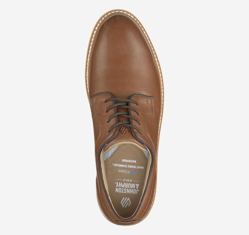 Johnston & Murphy Upton GL1 Luxe Hybrid Tan Waterproof Full Grain