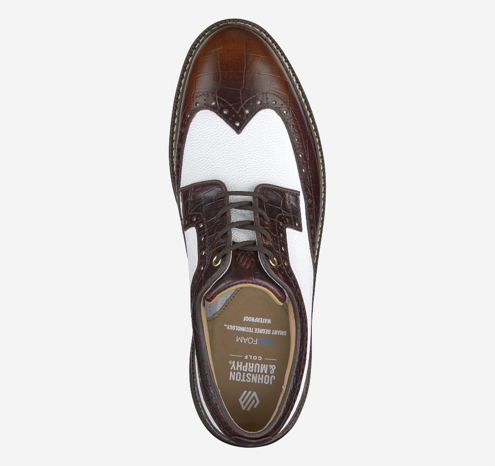 Johnston & Murphy Upton GL3 Luxe Hybrid Dark Brown Waterproof Full Grain/White Scotch Grain