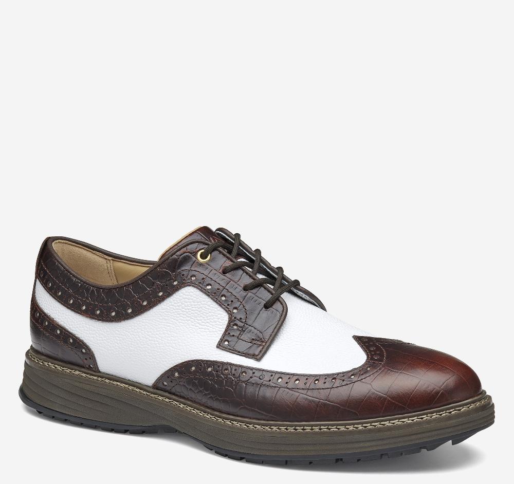 johnston & murphy Upton GL3 Luxe Hybrid Dark Brown Waterproof Full Grain/White Scotch Grain