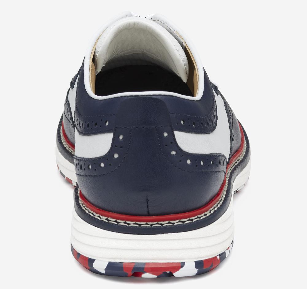 Johnston & Murphy Upton GL3 Luxe Hybrid Navy Waterproof Full Grain/White Tumbled Full Grain