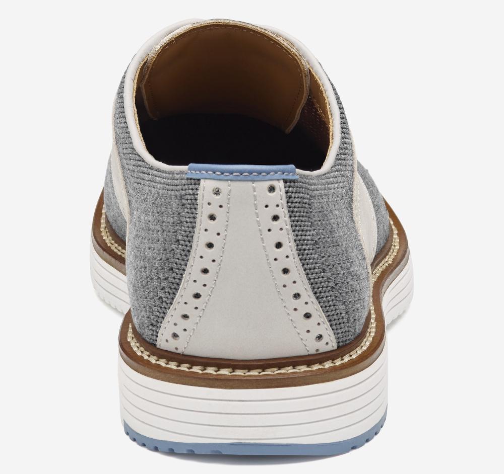 Johnston & Murphy Upton Knit Saddle Gray Knit/Full Grain