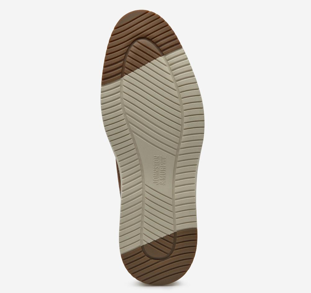 Johnston & Murphy Upton Knit Wingtip Taupe Heathered Knit