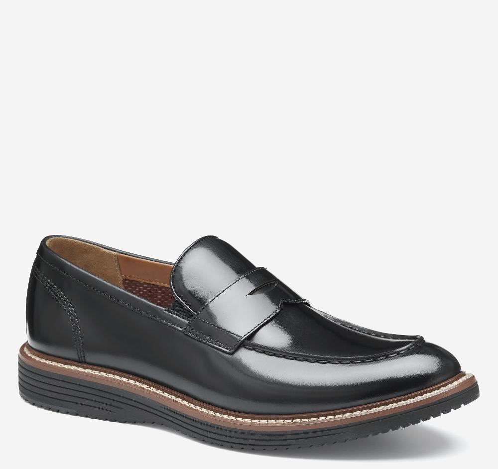 johnston & murphy Upton Penny Loafer Black Full Grain