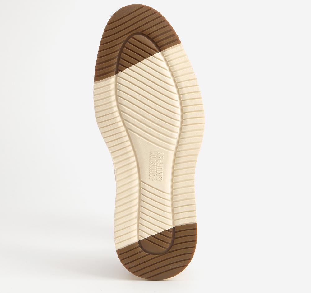 Johnston & Murphy Upton Perfed Plain Toe Taupe Nubuck