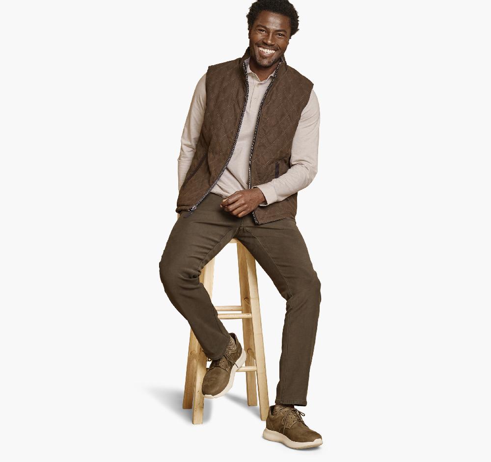 Johnston & Murphy Upton Reversible Vest Light Brown/Brown Plaid