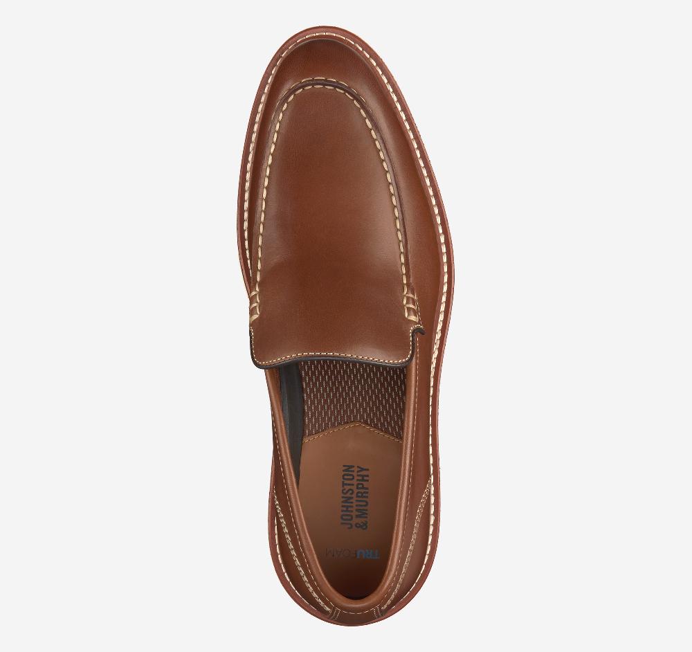 Johnston & Murphy Upton Venetian Loafer Tan Full Grain