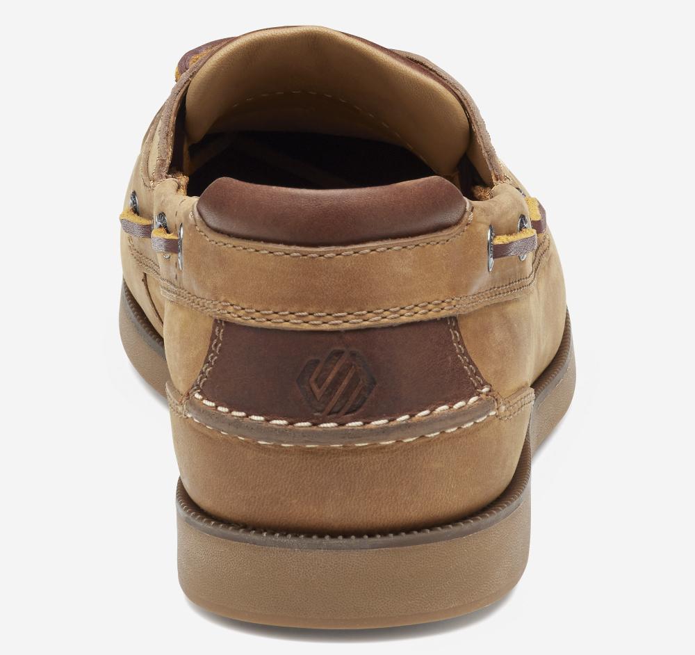 Johnston & Murphy Ventura 2-Eye Boat Shoe Tan Full Grain