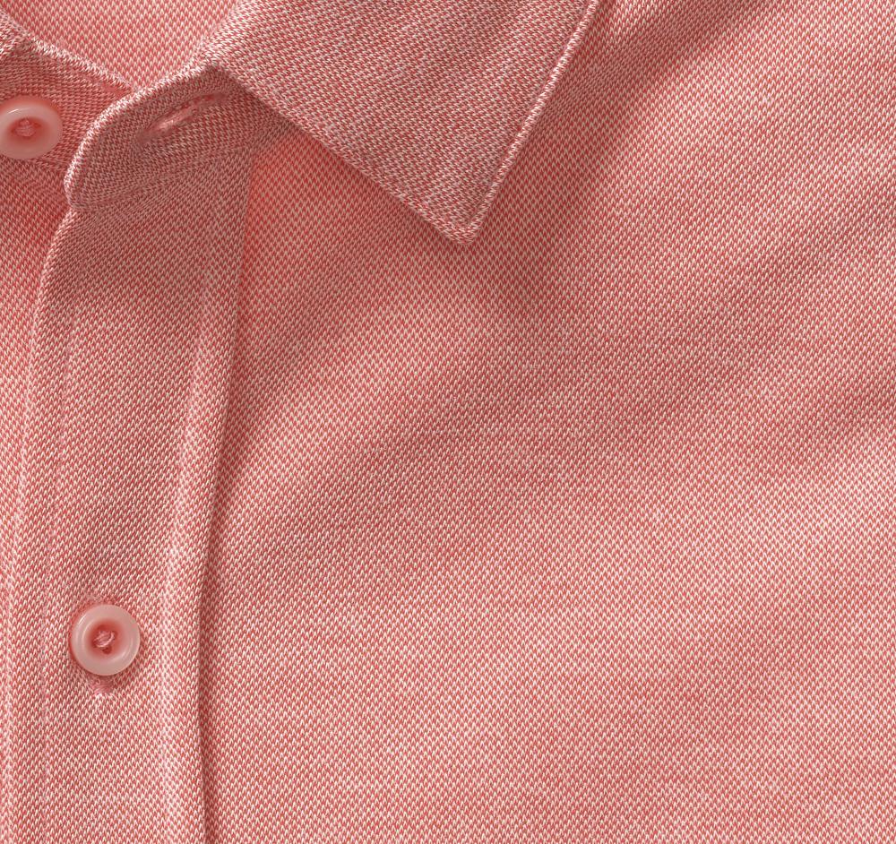 Johnston & Murphy Vintage Birdseye Button-Front Shirt Coral