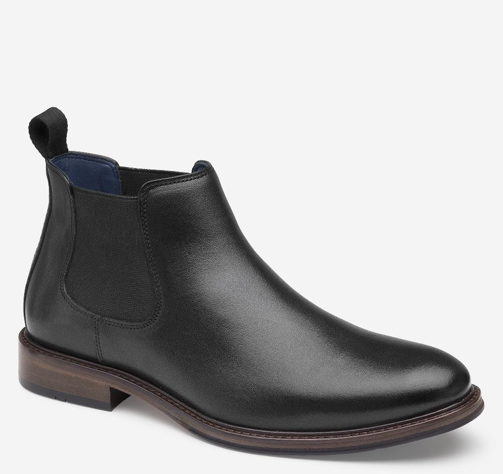 johnston & murphy XC Flex® Raleigh Chelsea Black Full Grain