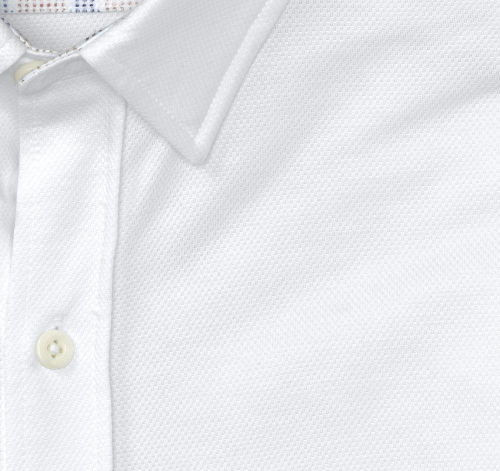 Johnston & Murphy XC Flex® Short-Sleeve Birdseye Shirt White