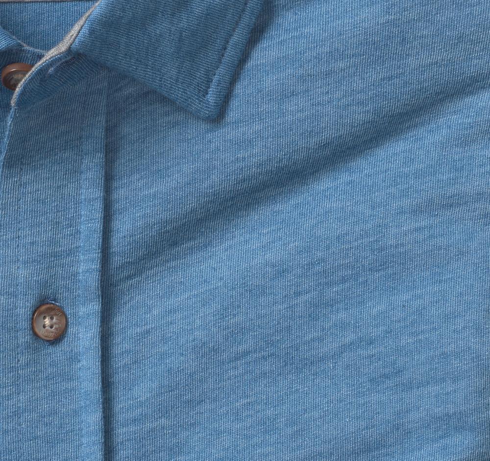 Johnston & Murphy XC Flex® Stretch Indigo Long-Sleeve Shirt Blue