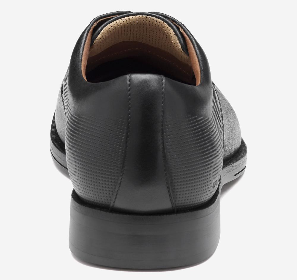 Johnston & Murphy XC+™ Copley Plain Toe Black Embossed Waterproof Full Grain Leather