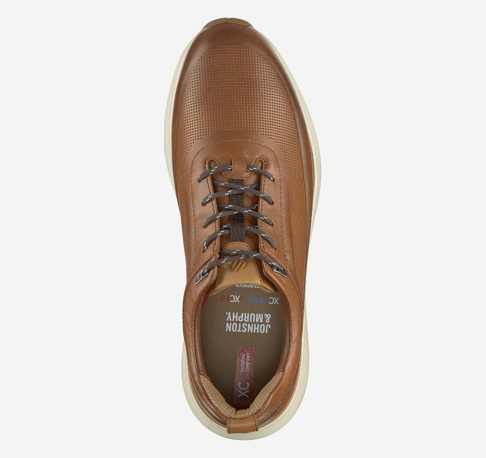 Johnston & Murphy XC+™ Declan U-Throat Tan Waterproof Full Grain Leather