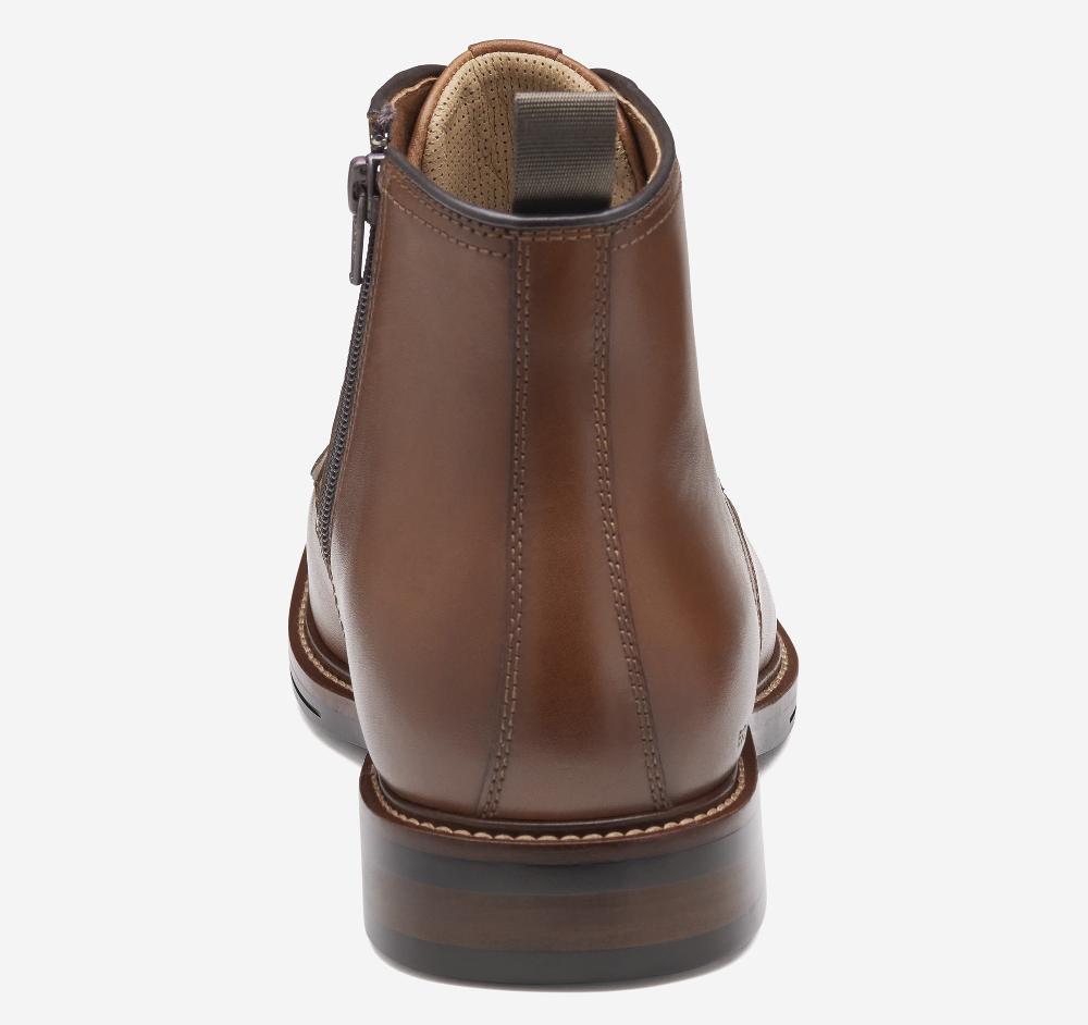 Johnston & Murphy XC+™ Durham Cap Toe Boot Cognac Waterproof Full Grain Leather