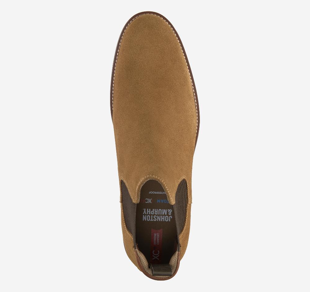 Johnston & Murphy XC+™ Durham Chelsea Boot Snuff Waterproof Waxed Suede